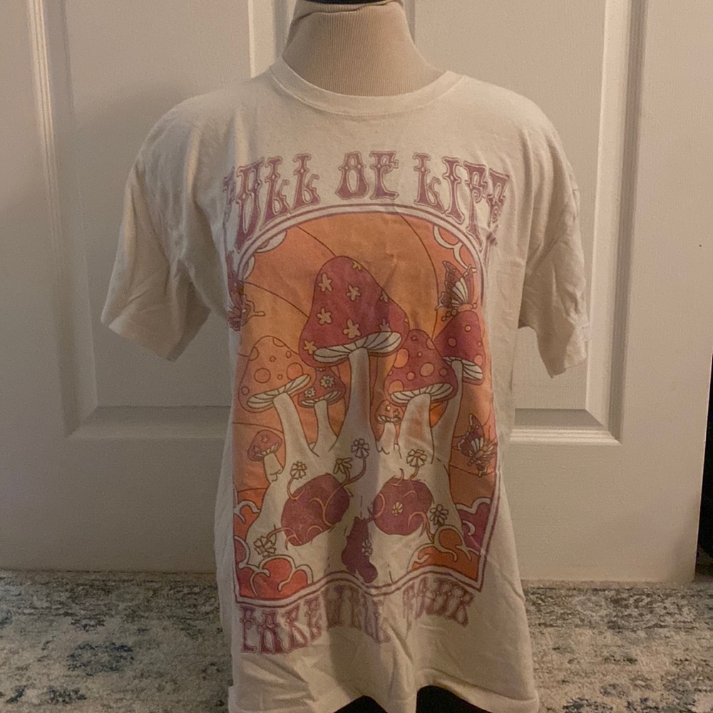 OVERSIZED Mushroom Trippy Vintage Graphic Tee
